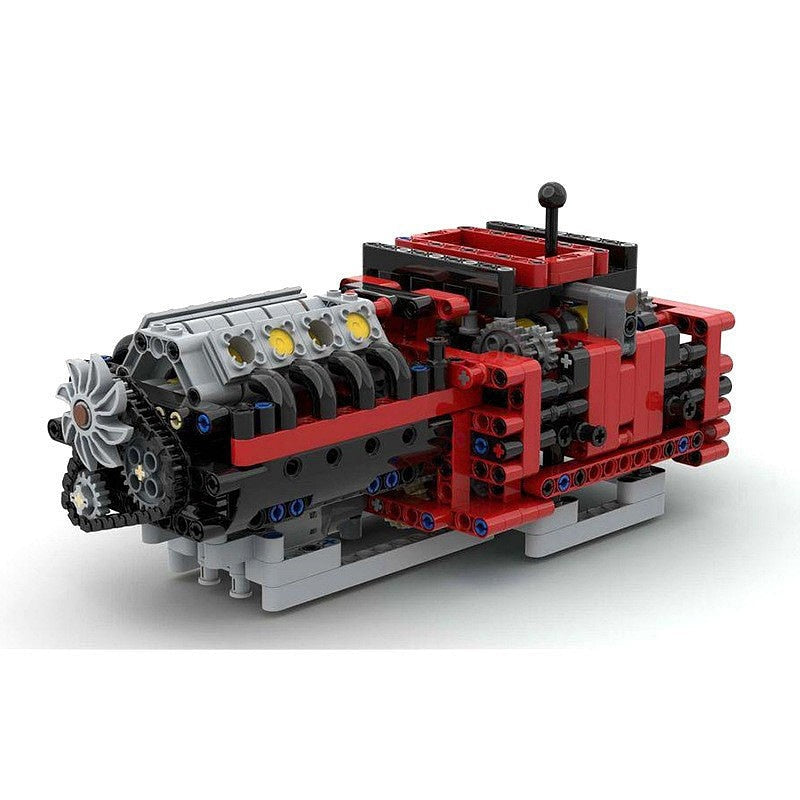 Italian Supercar 8 Speed Gearbox MOC Mechanical Vehicle Building Kit - 2