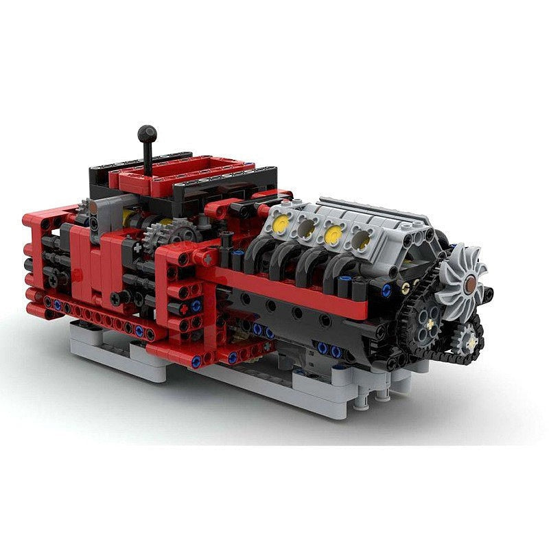Italian Supercar 8 Speed Gearbox MOC Mechanical Vehicle Building Kit - 3
