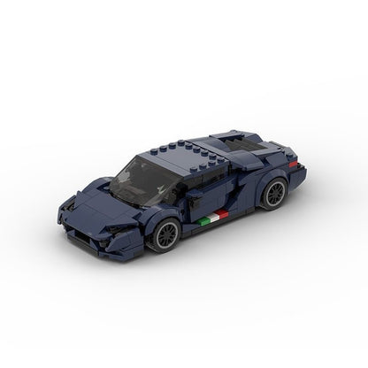 Italian V12 Hypercar Speed Racer Building Kit | LEGO-Compatible MOC - 1