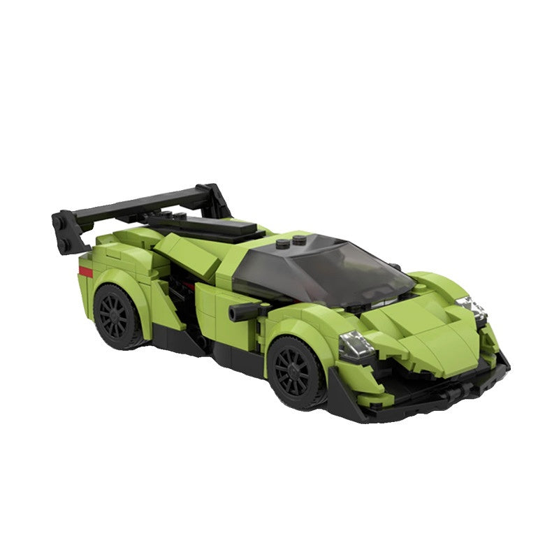 Italian V12 Hypercar with Opening Doors Building Kit | LEGO-Compatible MOC - 2