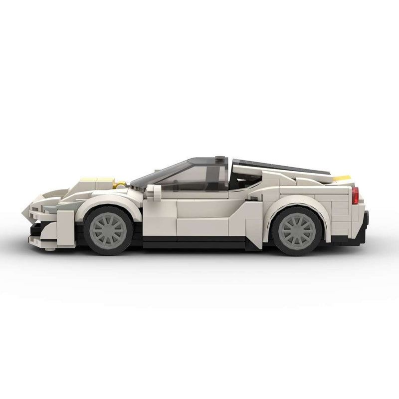 Italian V8 Performance Sports Racing Car Building Kit | LEGO-Compatible MOC - 4