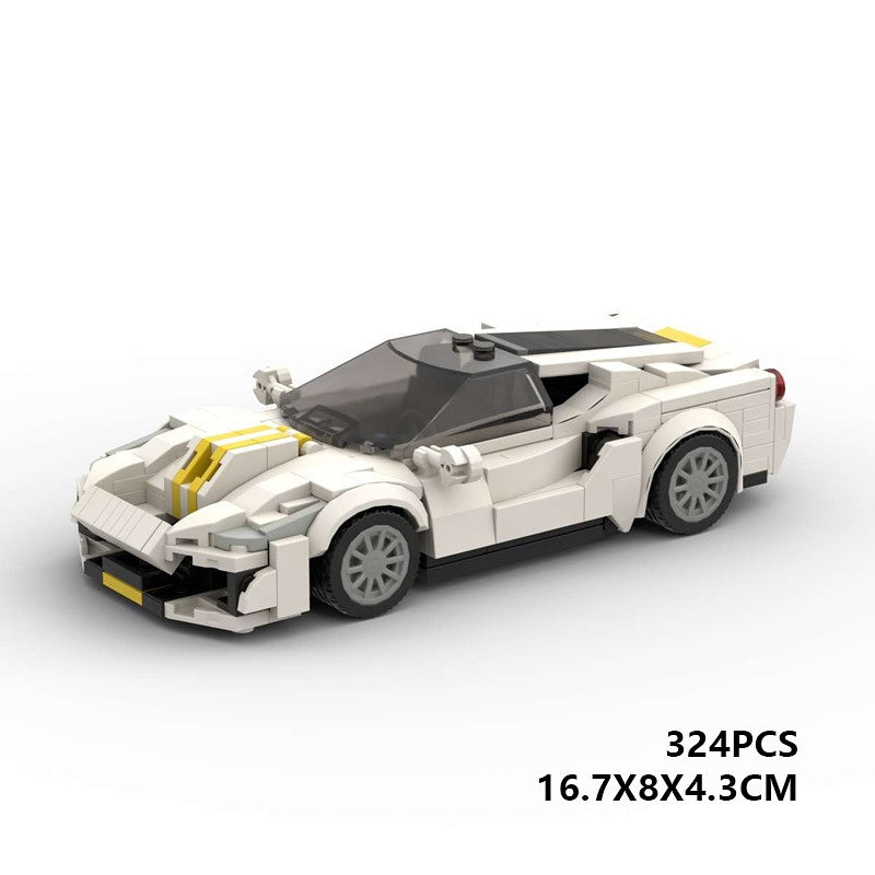 Italian V8 Performance Sports Racing Car Building Kit | LEGO-Compatible MOC - 6
