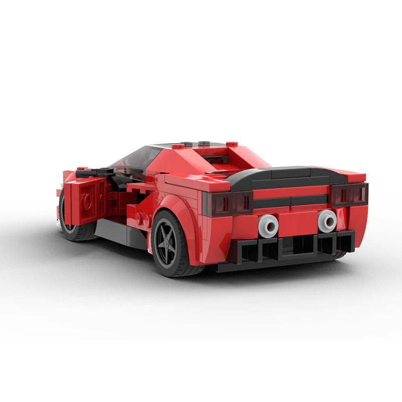 Italian V8 Tri-Motor PHEV Hybrid Hypercar Building Kit | LEGO-Compatible MOC - 4