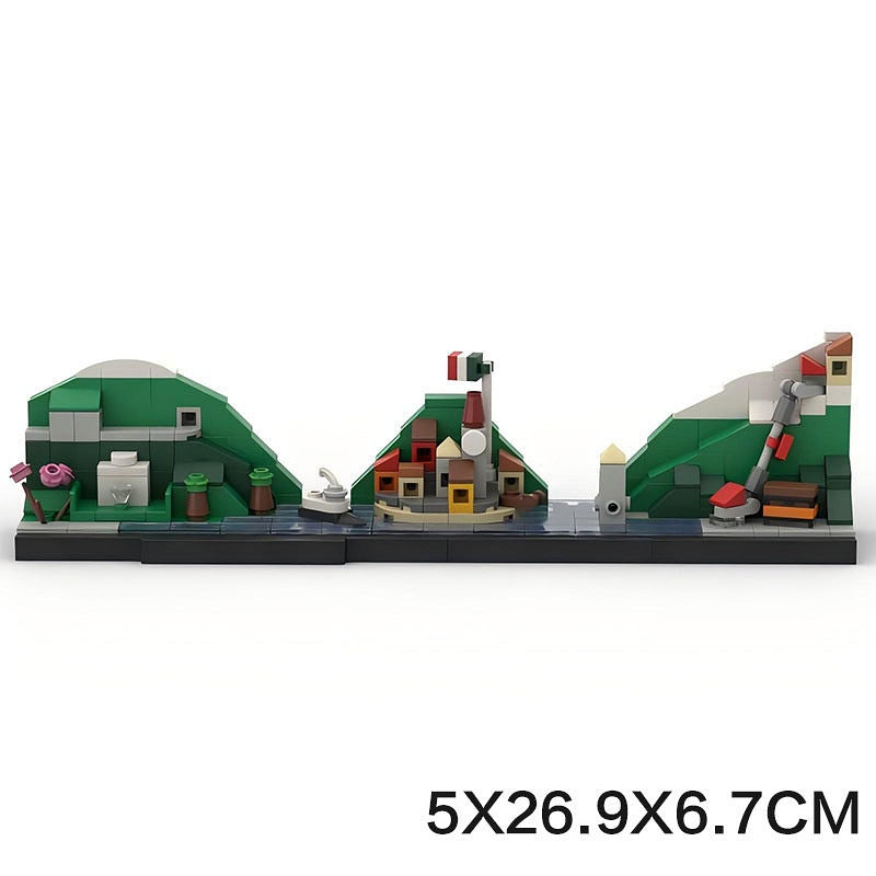 Italy Lake Como Skyline Building Kit | LEGO-Compatible MOC - 5