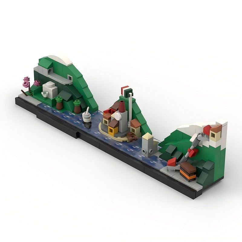 Italy Lake Como Skyline MOC Building Kit | Scenic Architecture Model - 4