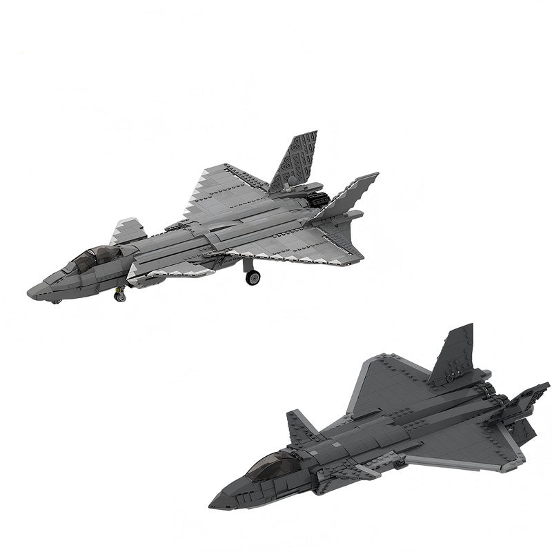 J-20 Stealth Fighter MOC Building Kit | Modern Aircraft Model - 1