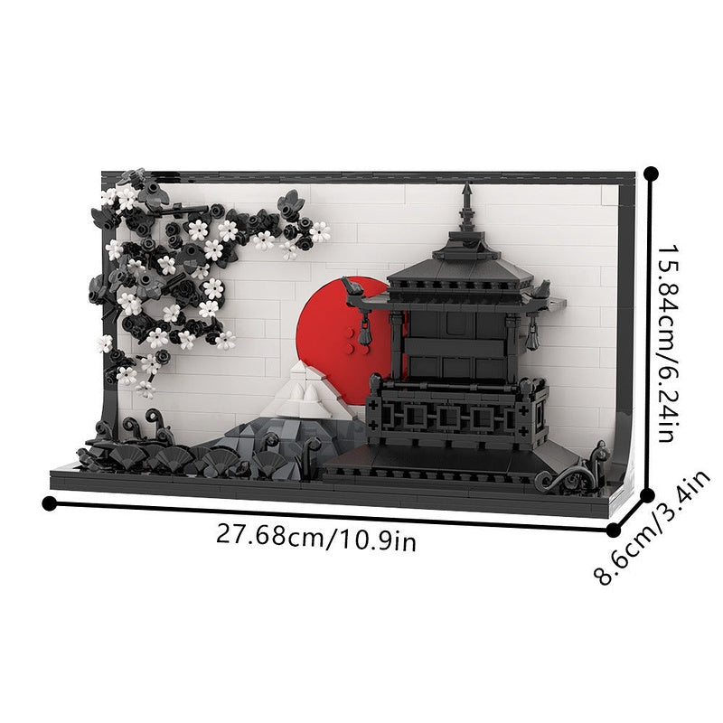 Japanese Art 3D Painting MOC Building Kit | Decorative Wall Display Model - 4