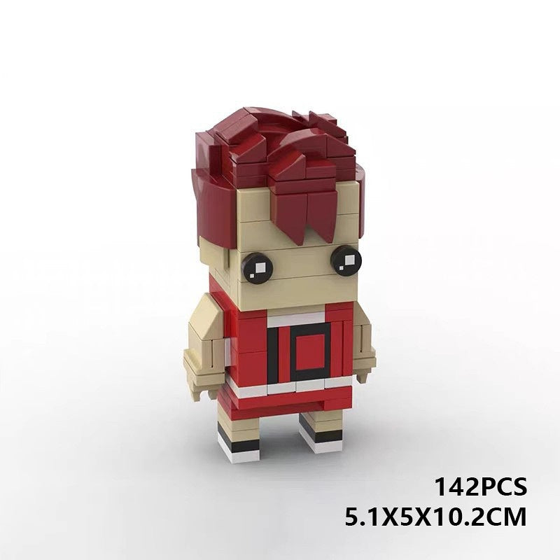 Japanese Basketball Anime Team BrickHeadz Building Kit | LEGO-Compatible MOC - 21
