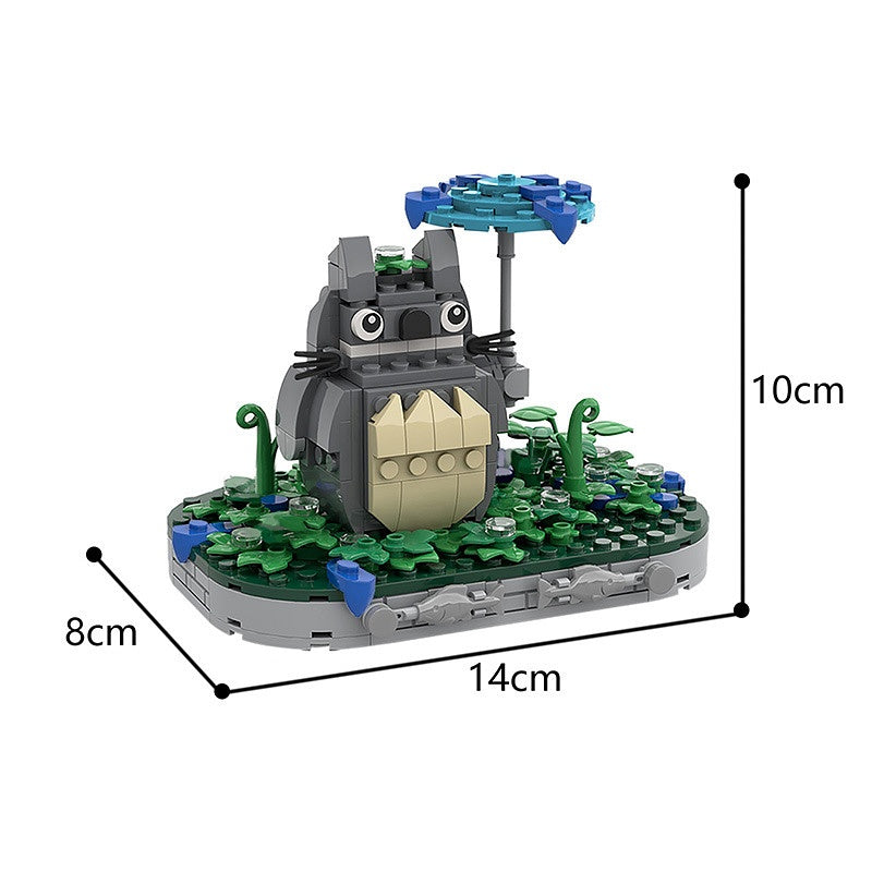 Japanese Forest Spirit with Umbrella Cinematic Diorama Building Kit | LEGO-Compatible MOC - 2