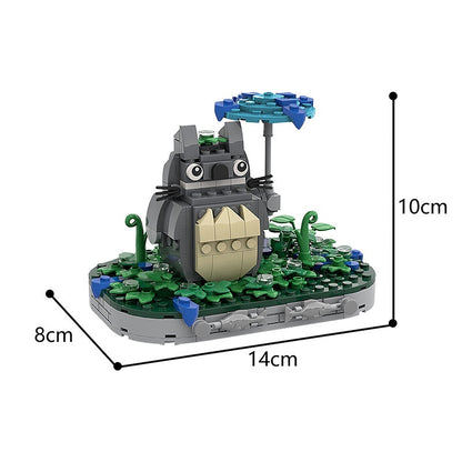 Japanese Forest Spirit with Umbrella Cinematic Diorama Building Kit | LEGO-Compatible MOC - 2