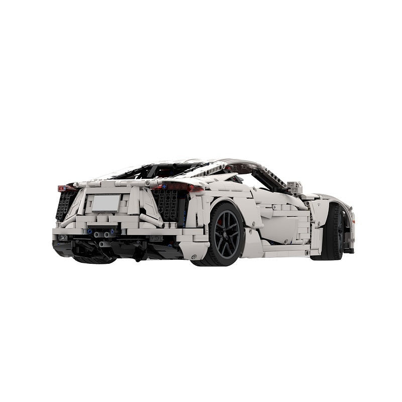 Japanese V10 Supercar MOC Building Kit | 1:8 Scale Vehicle Model - 2
