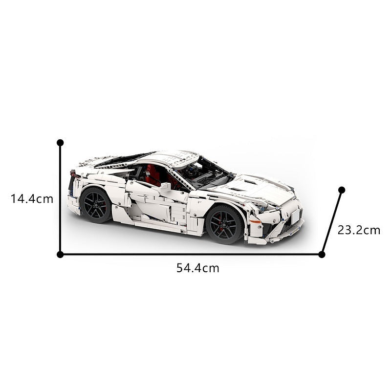Japanese V10 Supercar MOC Building Kit | 1:8 Scale Vehicle Model - 3