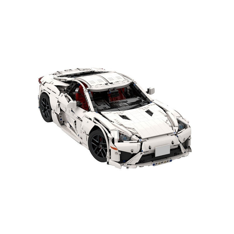 Japanese V10 Supercar MOC Building Kit | 1:8 Scale Vehicle Model - 4
