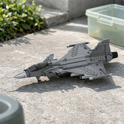 JAS-39 E Fighter Jet MOC Building Kit | 1:35 Scale - 7
