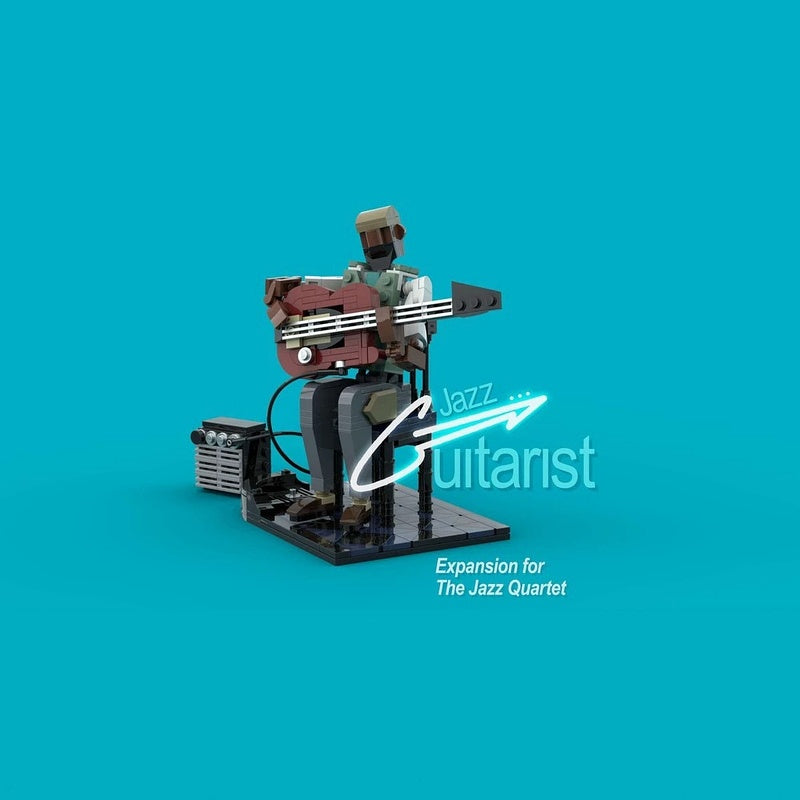 Jazz Guitarist MOC Building Kit | Musician Character Display Model - 2