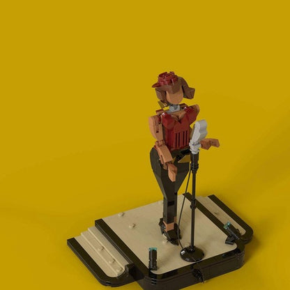 Jazz Singer MOC Building Kit | Vocalist Character & Modular Stage - 1