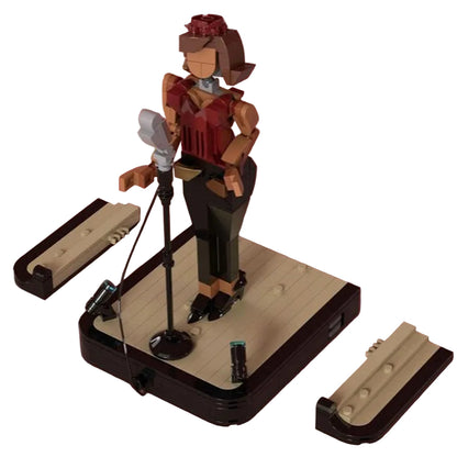 Jazz Singer MOC Building Kit | Vocalist Character & Modular Stage - 2