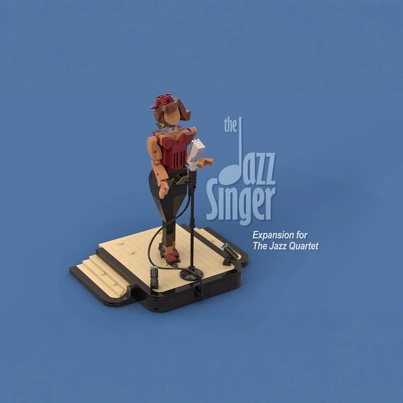 Jazz Singer MOC Building Kit | Vocalist Character & Modular Stage - 3