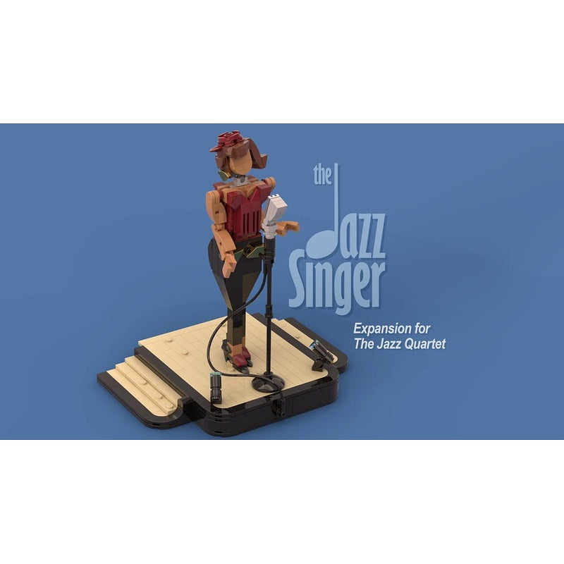 Jazz Singer MOC Building Kit | Vocalist Character & Modular Stage - 5