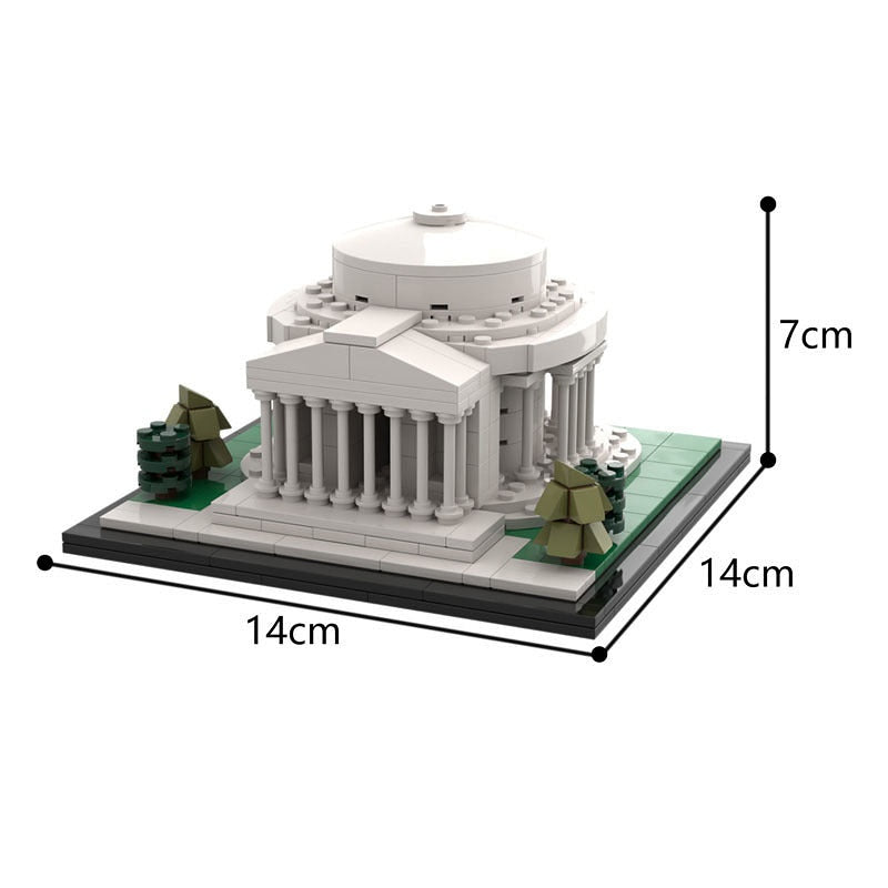 Jefferson Memorial MOC Historic Landmark Architecture Building Kit - 2