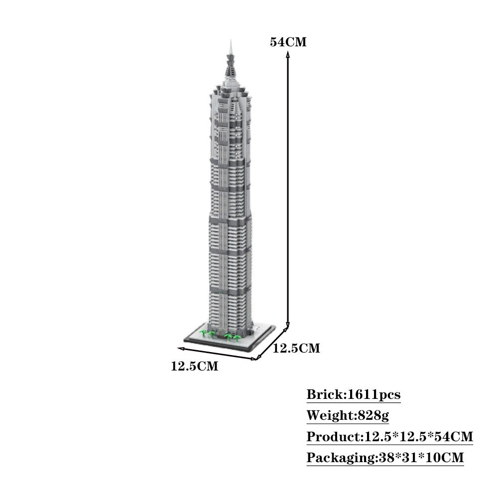 Jin Mao Tower Building Kit | 1:800 Scale | LEGO-Compatible MOC - 4