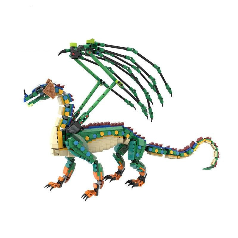 Jungle Rainforest Dragon MOC Building Kit | Mythical Creature Figure - 1