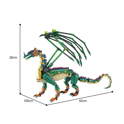 Jungle Rainforest Dragon MOC Building Kit | Mythical Creature Figure - 5