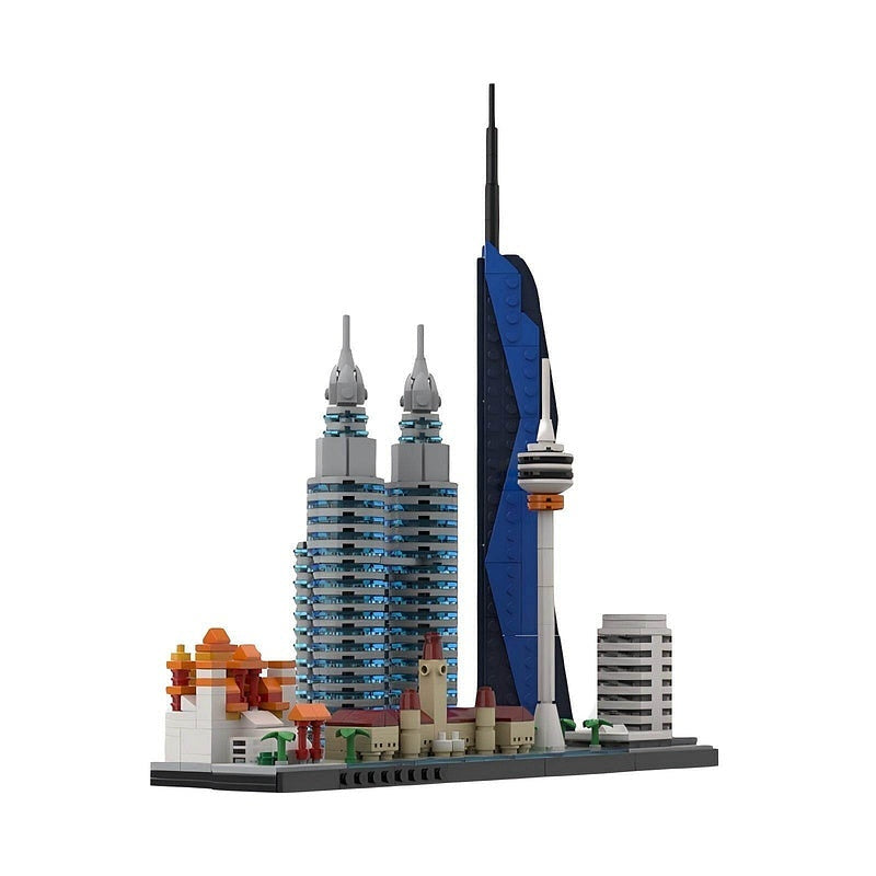 Kuala Lumpur Skyline MOC Building Kit | City Landmark Architecture Display Model - 1