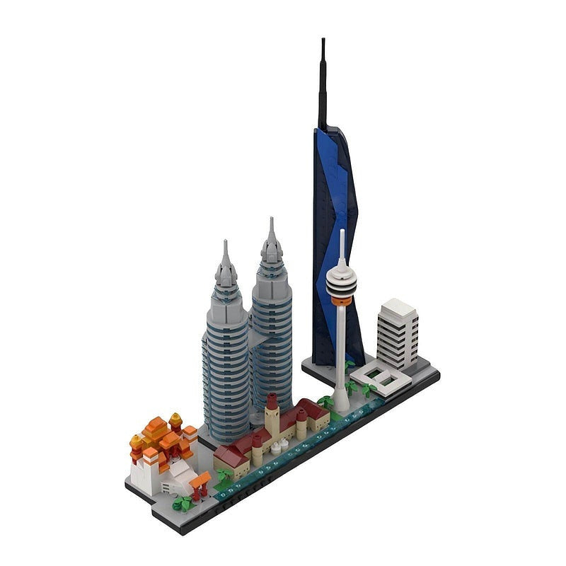 Kuala Lumpur Skyline MOC Building Kit | City Landmark Architecture Display Model - 2