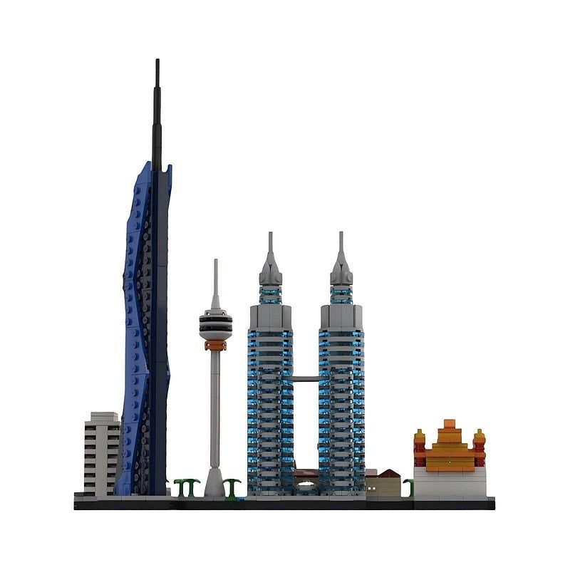 Kuala Lumpur Skyline MOC Building Kit | City Landmark Architecture Display Model - 3