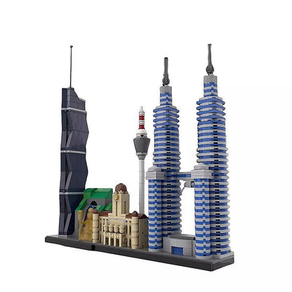 Kuala Lumpur Skyline MOC Building Kit | City Landmark Architecture Display Model - 5
