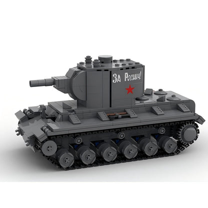 KV-2 Heavy Assault Tank MOC Building Kit | 152 mm Gun Vehicle Model - 4