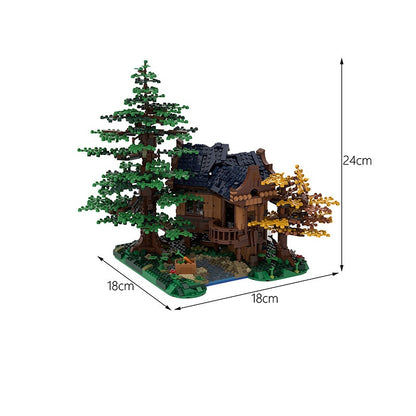 Lake House MOC Building Kit | Rustic Cabin Architecture Model - 1