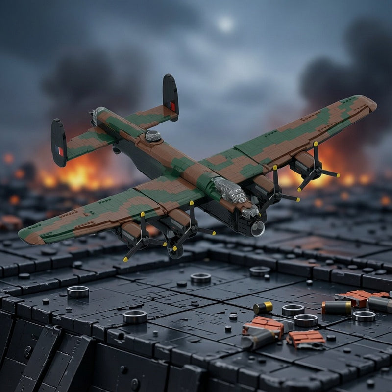 Lancaster WWII Four-Engine Heavy Bomber MOC Building Kit - 2