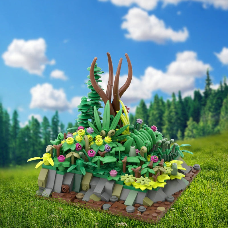Landscape Plant MOC Botanical Display Building Kit - 2
