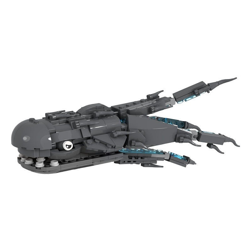 Large Space Whale Creature MOC Building Kit | Cosmic Alien Animal Figure - 2