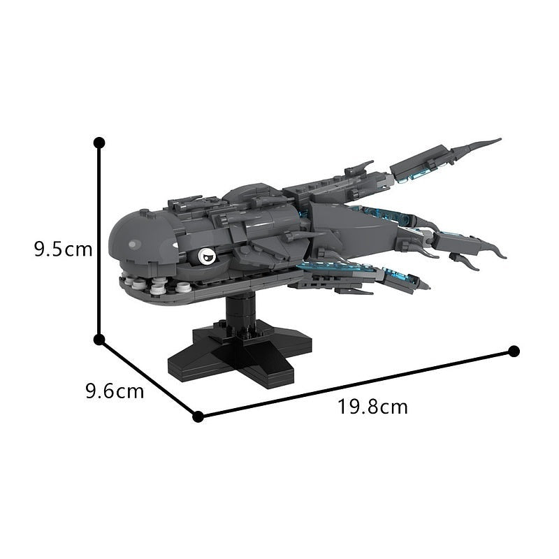 Large Space Whale Creature MOC Building Kit | Cosmic Alien Animal Figure - 3