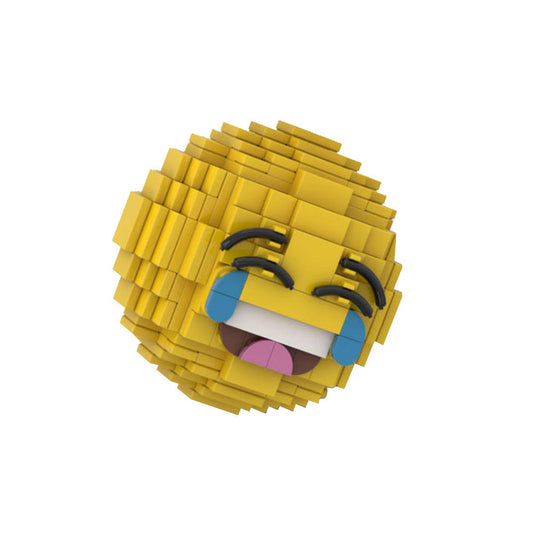 Laughing Emoji Building Kit | LEGO-Compatible MOC - 1