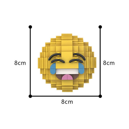Laughing Emoji Style MOC Building Kit | Fun Art Display Model - 2
