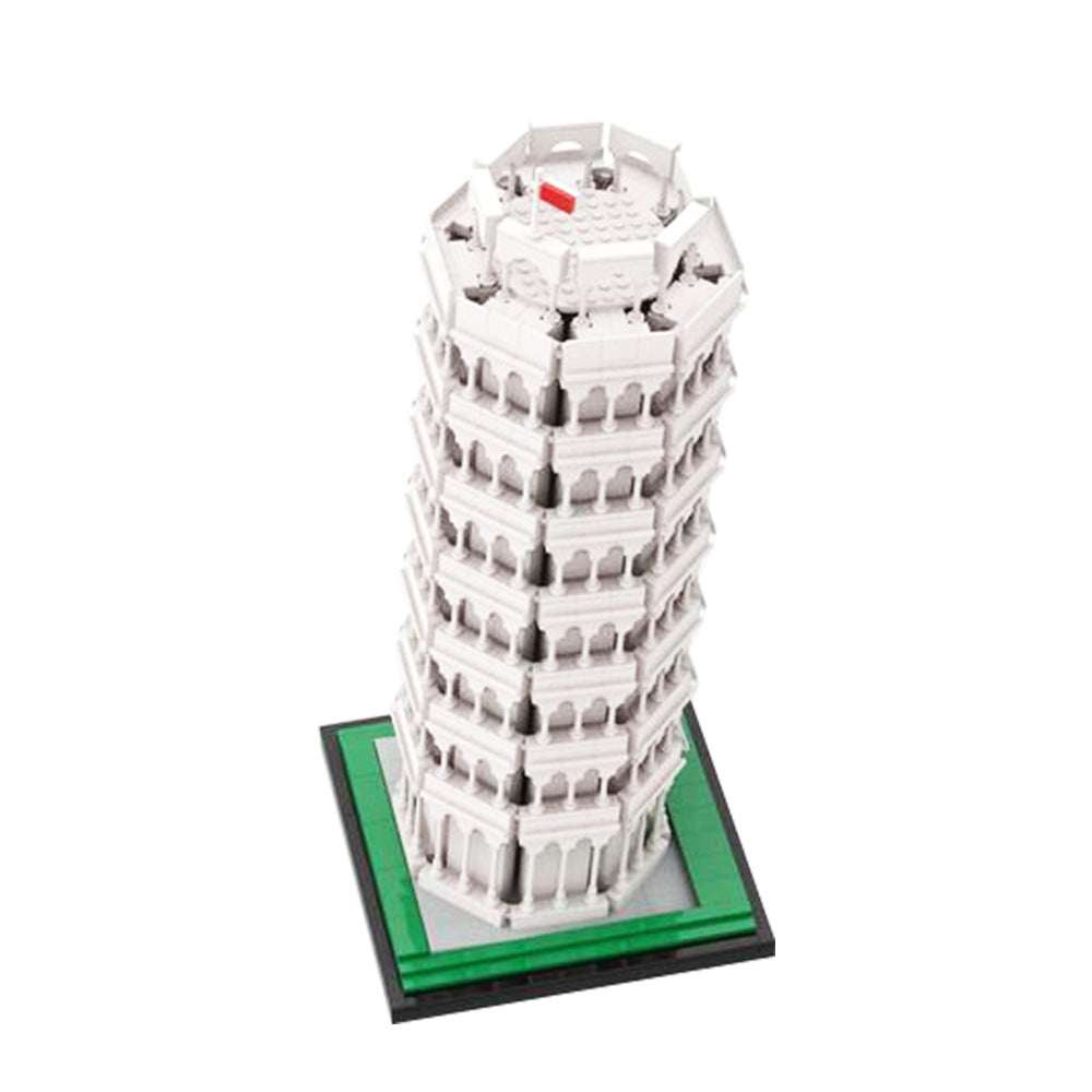 leaning tower of pisa building kit | lego compatible moc - 2