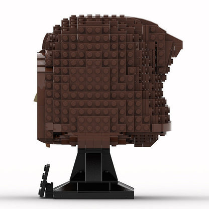 Legendary Sci-Fi Knight Head Bust MOC Character Display Building Kit - 2