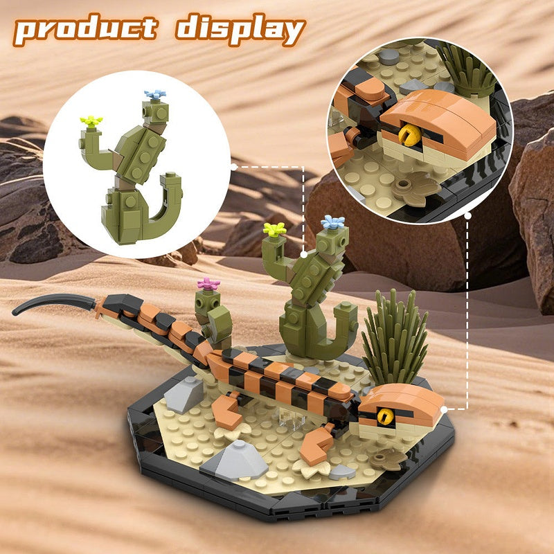 Leopard Gecko MOC Building Kit | Realistic Reptile Animal Model - 3