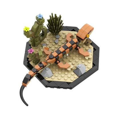 Leopard Gecko MOC Building Kit | Realistic Reptile Animal Model - 5