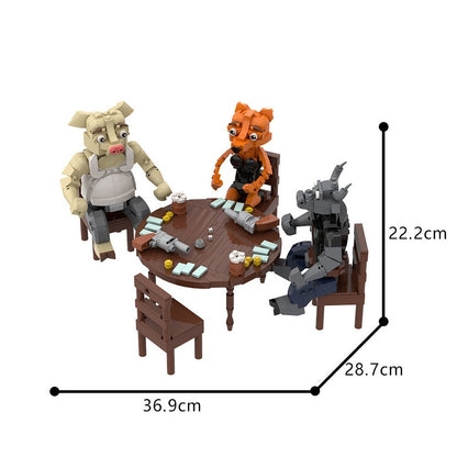 Liar's Bar MOC Building Kit | Themed Interior Diorama Design - 4