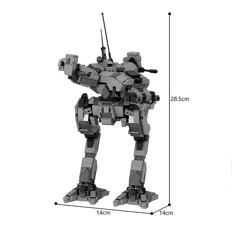 Light Recon BattleMech LCT-3V MOC Building Kit | Sci-Fi Robot Model - 2