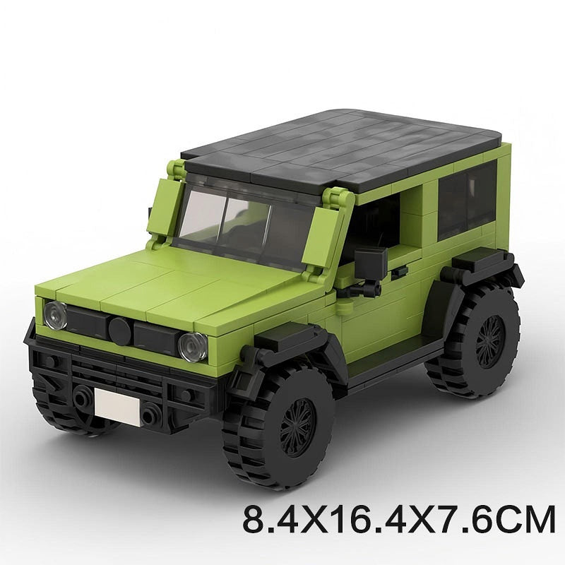 Lime Green Mini 4x4 Off-Road Vehicle Building Kit | LEGO-Compatible MOC - 6