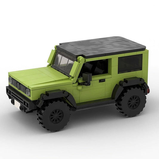 Lime Green Mini 4x4 Off-Road Vehicle MOC Building Kit - 1