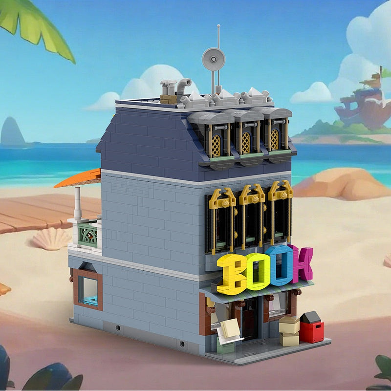 Little Bookshop MOC Building Kit | Cozy Street Architecture Model - 3