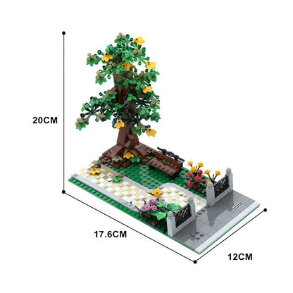 Little Park Landscape MOC Building Kit | Urban Garden Display Model - 4