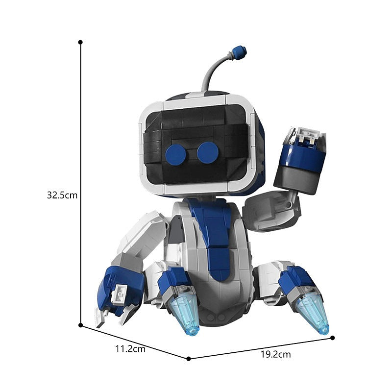 Little White Robot Hero MOC Building Kit | Cute Mecha Figure Model - 6